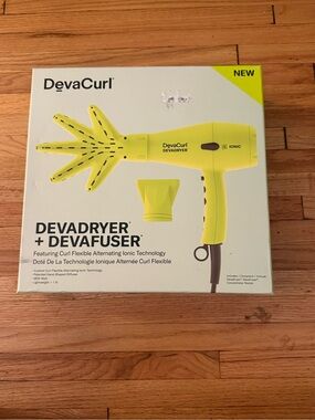 DevaCurl Neon Yellow Devadryer + Devafuser Hair Dryer